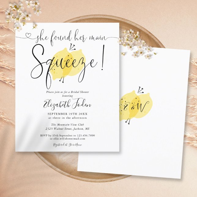 Lámina Invitación a la ducha de la novia de Lemon Lqueeze (Subido por el creador)