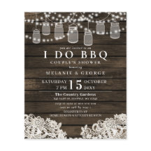 Invitación a la ducha de las parejas de barbacoa