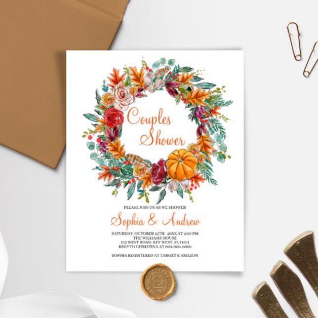 Lámina Invitación a la ducha de las parejas de calabaza d (Subido por el creador)