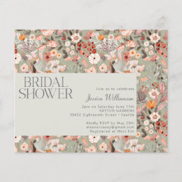 Lámina Invitación a la ducha de novia Boho botánico de sa