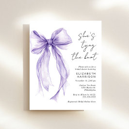 Lámina Invitación a la ducha de novia con color púrpura d