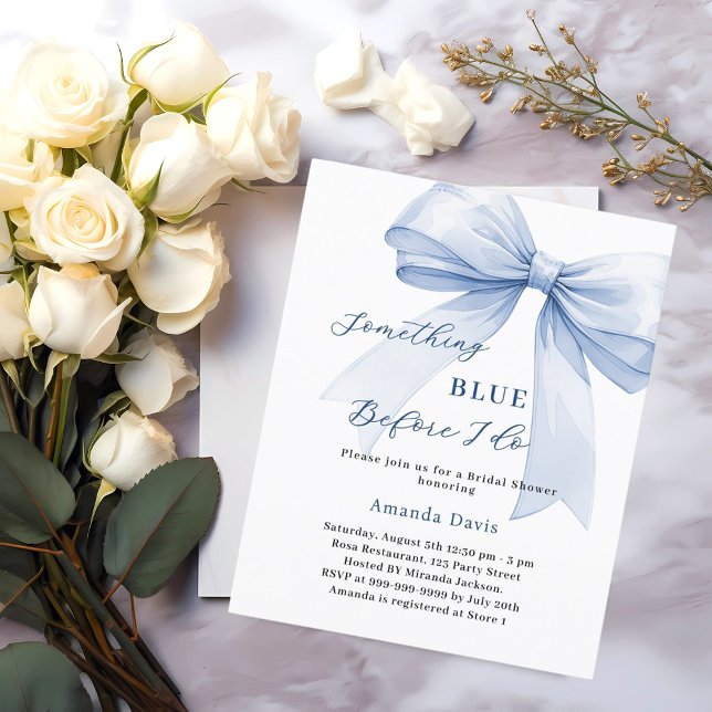 Lámina Invitación a la ducha de novia con un arco azul (Subido por el creador)