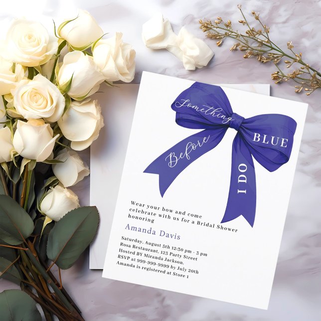 Lámina Invitación a la ducha de novia con un arco azul (Subido por el creador)