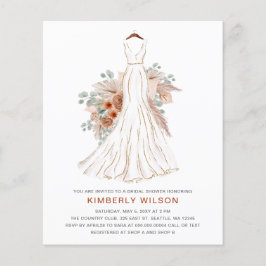 Lámina Invitación a la ducha de novia con vestimenta Boda