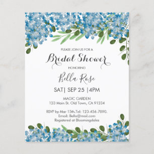 Lámina Invitación a la ducha de novia de Budget Blue Hydr