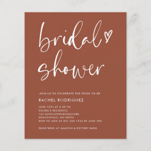 Lámina Invitación a la ducha de novia de Budget Boho Terr