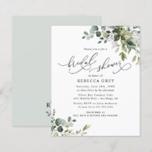 Invitación a la ducha de novia de Budget Elegant G