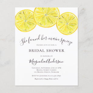 Lámina Invitación a la ducha de novia de Budget Lemon Cit