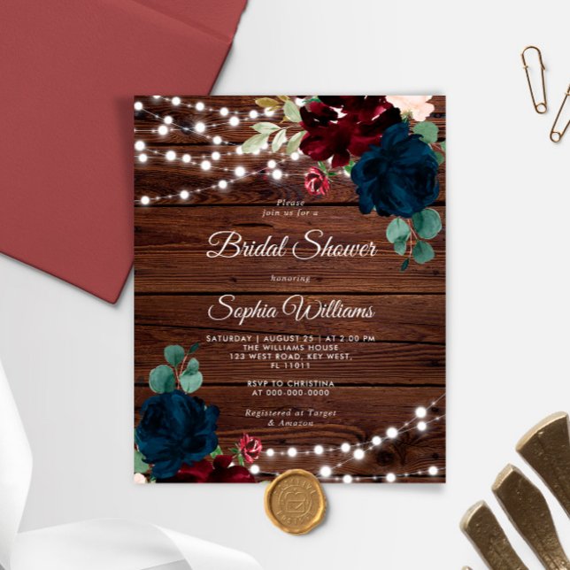 Lámina Invitación a la ducha de novia de Budget Marsala & (Subido por el creador)