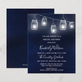 Lámina Invitación a la ducha de novia de Budget Mason Jar