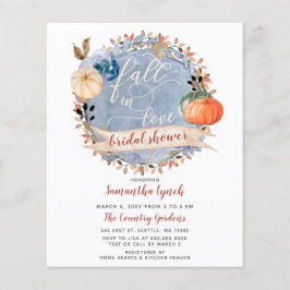 Lámina Invitación a la ducha de novia de calabaza de pres