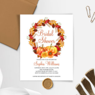 Lámina Invitación a la ducha de novia de calabaza rusa de
