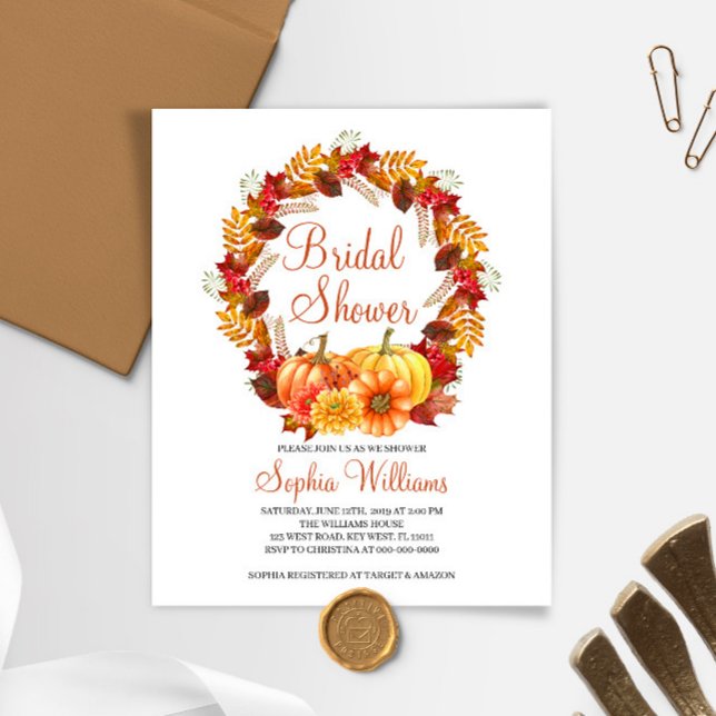 Lámina Invitación a la ducha de novia de calabaza rusa de (Subido por el creador)