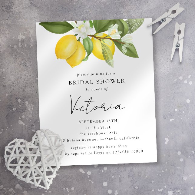 Lámina Invitación a la ducha de novia de Citrus Lemons (Subido por el creador)