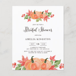 Lámina Invitación a la ducha de novia de la calabaza de c