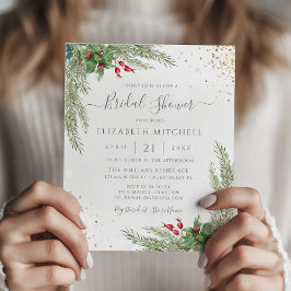 Lámina Invitación a la ducha de novia de la energía verde