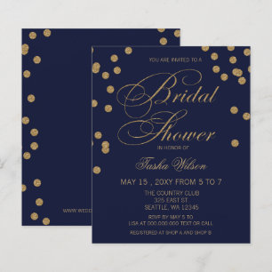 Lámina Invitación a la ducha de novia de la Marina Gold C