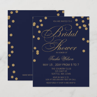 Lámina Invitación a la ducha de novia de la Marina Gold C