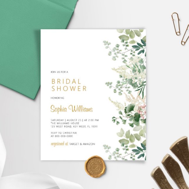 Lámina Invitación a la ducha de novia de la vegetación fo (Subido por el creador)