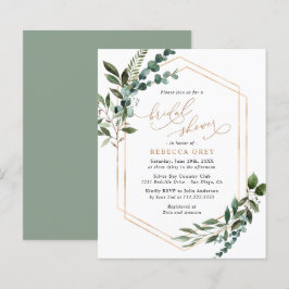 Lámina Invitación a la ducha de novia de la vegetación rú