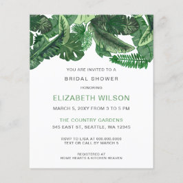 Lámina Invitación a la ducha de novia de la vegetación tr