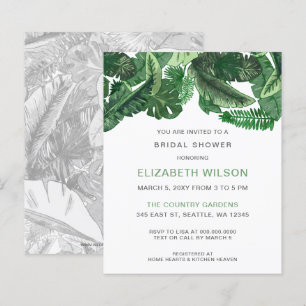 Lámina Invitación a la ducha de novia de la vegetación tr