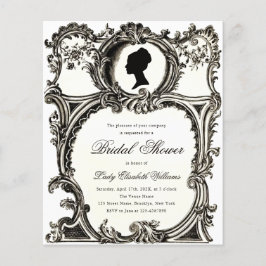 Lámina Invitación a la ducha de novia de Regencia Rococo 