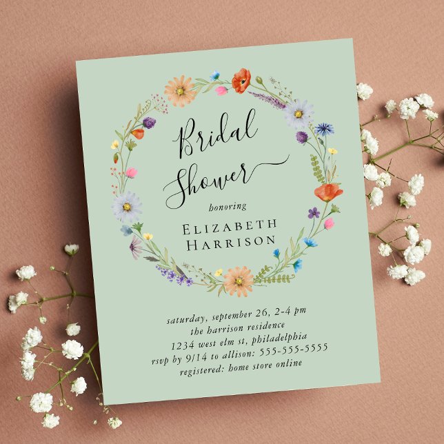 Lámina Invitación a la ducha de novia del Boho floral Sag (Subido por el creador)