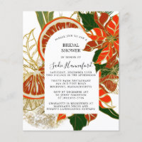 Invitación a la ducha de novia del Citrus Poinsett