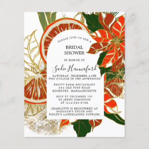 Lámina Invitación a la ducha de novia del Citrus Poinsett