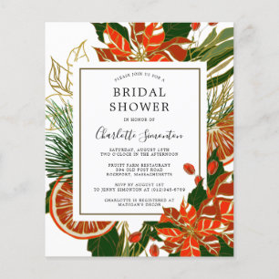 Lámina Invitación a la ducha de novia del Citrus Poinsett
