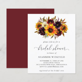 Lámina Invitación a la ducha de novia del presupuesto de