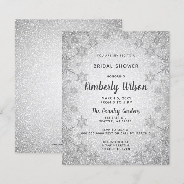 Lámina Invitación a la ducha de novia del Purpurina de pr (Anverso / Reverso)