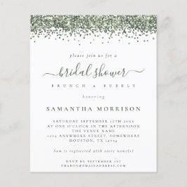 Lámina Invitación a la ducha de novia del Purpurina verde