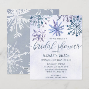 Lámina Invitación a la ducha de novia en el invierno pres