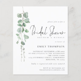 Lámina Invitación a la ducha de novia Eucalyptus Brunch