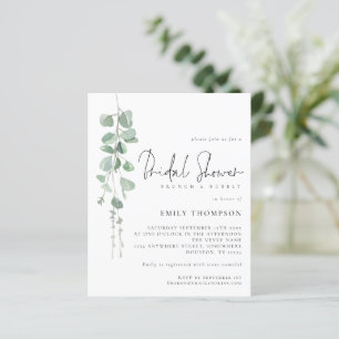 Lámina Invitación a la ducha de novia Eucalyptus Brunch