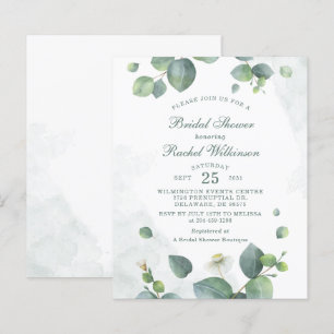 Lámina Invitación a la ducha de novia Eucalyptus Greenery