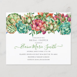 Lámina Invitación a la ducha de novia exitosa del Boho de