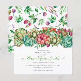 Lámina Invitación a la ducha de novia exitosa del Boho de