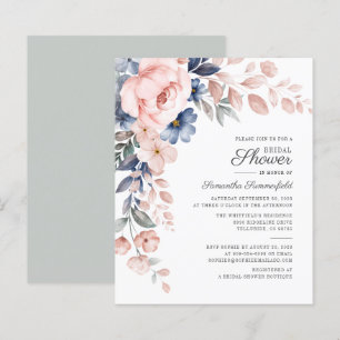 Lámina Invitación a la ducha de novia floral de agua de p