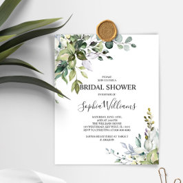 Lámina Invitación a la ducha de novia floral de Eucalyptu
