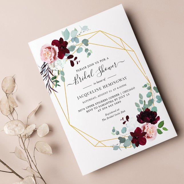 Lámina Invitación a la ducha de novia floral de Eucalyptu (Subido por el creador)