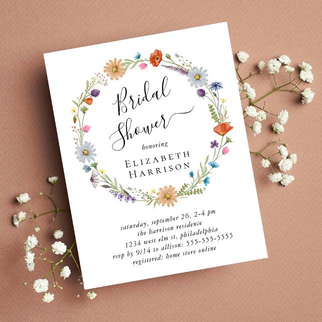 Lámina Invitación a la ducha de novia floral del Boho Bud (Subido por el creador)