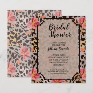 Lámina Invitación a la ducha de novia floral impresa en a