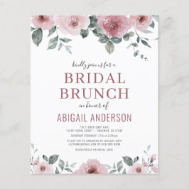 Lámina Invitación a la ducha de novia floral, Rosa y agit