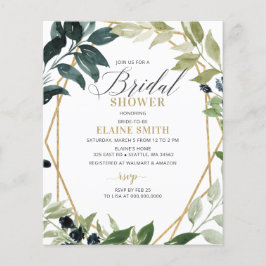 Lámina Invitación a la ducha de novia geométrica de la ve