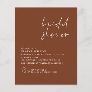 Lámina Invitación a la ducha de novia moderna de Budget T
