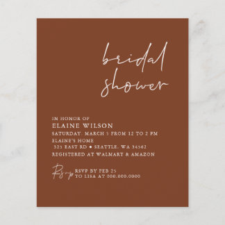 Lámina Invitación a la ducha de novia moderna de Budget T
