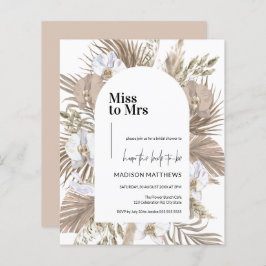 Lámina Invitación a la ducha de novia Palm Bridal Boho Ru